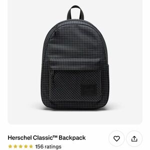 Herschel Supply Company Grid Pattern Black Backpack